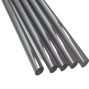 Fabriqué en Chine, tube en fibre de carbone, tube en fibre de carbone enroulé, poteau en fibre de carbone, longueur personnalisée, rouleau en fibre de carbone - Product Image 1