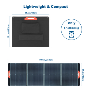 Leichtes Tragbares Mono-ETFE-Solarpanel Faltbare 24V Solarladegeräte 100W 200W 300W 400W PV-Modul 18V für LKW Wohnmobil Yacht - Product Image 1