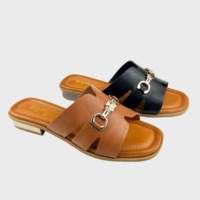 Mules d'été vintage pour femmes, antidérapantes, à bout carré ouvert, à talon bas, pour l'extérieur, tendance, vente en gros