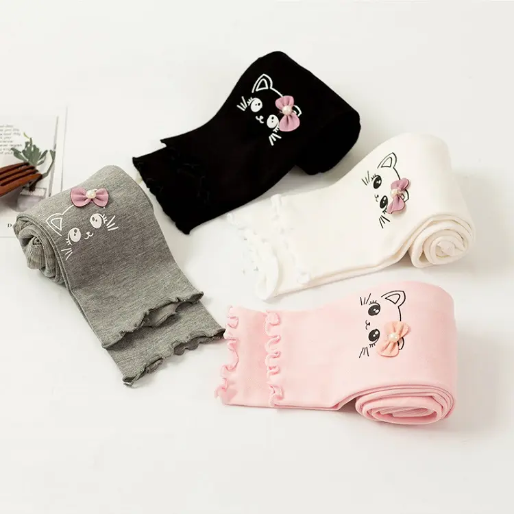 Extension capillaire pour petite fille, Leggings rose à motif gratuit pour enfants, vente en gros en chine