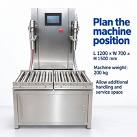 Machine de remplissage semi-automatique à double tête haute précision pour liquides SH-2DGS-50Y, 5-50 kg, pour fûts et barils en plastique et métal, aliments