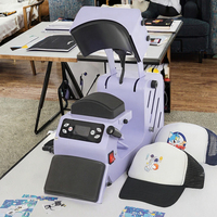 Presse à chaud automatique pour casquettes avec deux tapis 110V/220V, plateau de 9,5 cm x 16 cm, convient à diverses casquettes, logo personnalisé, motif, presse à chaud