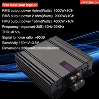 Amplificateur de subwoofer de voiture 4K style brésilien, pleine gamme, RMS 4000W, monobloc SPL pour voiture, crête 8000W, 1 canal, classe D