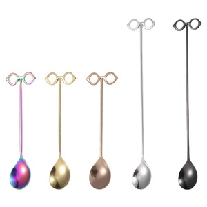 Cuchara <span class=keywords><strong>de</strong></span> bar 304 con diseño <span class=keywords><strong>de</strong></span> sombrero y ojos grandes, cuchara <span class=keywords><strong>de</strong></span> café <span class=keywords><strong>de</strong></span> mango largo para decoración del hogar - Product Image 5
