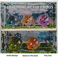 100 pièces de figurines de grenouilles miniatures en résine artistique, luminescentes, qui brillent dans le noir, animaux grenouilles minuscules pour bricolage, jardin féerique, Noël et Pâques