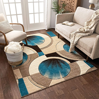 Tapis moderne lavable imprimé en 3D, antidérapant, fabriqué à la machine, modèle I-005 de la marque Starfish, pour salon, vente en gros