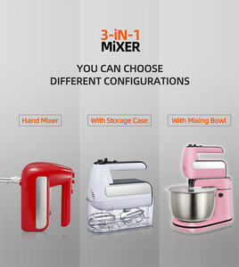 Lovfe 2025 300W nhà bếp thiết bị điện cầm tay máy trộn thức ăn với bột móc bảng đứng trộn bát cho bánh trứng bột - Product Image 4