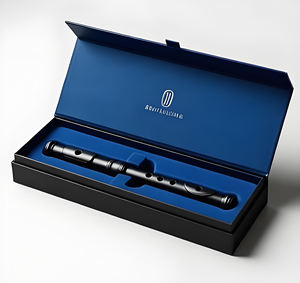 Boîte cadeau de luxe pour <span class=keywords><strong>clarinette</strong></span>, boîte extérieure rouge, estampage à chaud personnalisé, boîte en forme de livre avec finition UV, cadeau de Noël, recyclable - Product Image 3