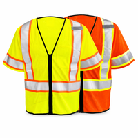 Gilet di Sicurezza Riflettente Personalizzato ad Alta Visibilità con Logo, Uniforme da Lavoro con Tasche Multiple