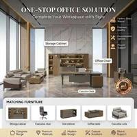 Style classique moderne, mobilier de bureau administratif pour directeur/PDG, qualité E0, bureau informatique avec plateau épaissi, bureau de direction