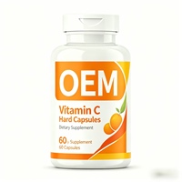 Capsules de vitamine C en comprimés dures, marque privée OEM, complément alimentaire quotidien pour le soutien général de la santé