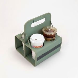 Portavasos Aislado Reutilizable Personalizado OEM, Portavasos de Poliéster Impermeable para 4 Bebidas, Plegable, para Entrega de Alimentos - Product Image 4