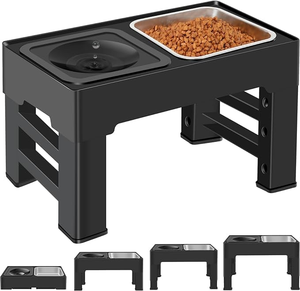 Comederos Elevados de Lujo Personalizados con Logotipo, de Acero Inoxidable 304, con Soporte para Comedero y Bebedero para Mascotas, Antiderrames y de Alimentación Lenta - Product Image 1