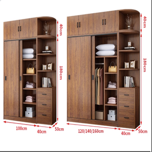 Chambre à coucher moderne simple à louer Armoire de rangement à portes coulissantes avec garde-robe de rangement en MDF - Product Image 6