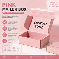 Boîtes d'expédition en papier kraft biodégradable avec bande déchirable pour vêtements, pulls, cadeaux festifs, avec logo personnalisé