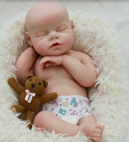 Poupée Reborn en Silicone Solide de 50 cm, Jouet de Simulation Bébé Réaliste qui Boit et Mouille, Garçon Fille pour Cadeau Enfant