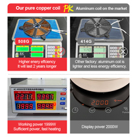 Table de cuisson à induction encastrable 3500W, 2 brûleurs, double plaque à induction, norme européenne, avec certification CE