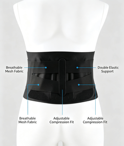 Cinturón de Soporte Lumbar Ajustable y Transpirable para Aliviar el Dolor de Espalda Baja, Soporte Lumbar Antideslizante con Compresión para Hombres/Mujeres, para el Trabajo - Product Image 5