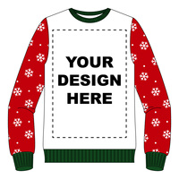 Nouveau Pull Tricoté Personnalisé Moins Cher, Style 'Ugly Sweater', Thème Football Noël Detroit, Cadeau pour la Famille