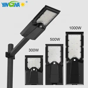 300W 500W 1000W Waterproof Ip65 Remote Control Led Motion Outdoor Eco-friendly Lifepo4 Lithium Battery Solar Street Light