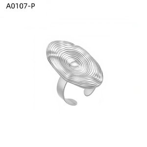 เอมี่ เอมี่แฟชั่นริง A0107 แหวนค็อกเทลสแตนเลสสไตล์โมเดิร์นสำหรับผู้หญิงของขวัญสวมใส่ทุกวัน - Product Image 1