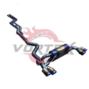 ระบบท่อไอเสียน้ำหนักเบาประสิทธิภาพสูง Vortex Blue Burnt Titanium Alloy สำหรับ 1M E82 Ti Universal Fit ขนาด 1.2 มม. รับประกัน 24 เดือน - Product Image 1