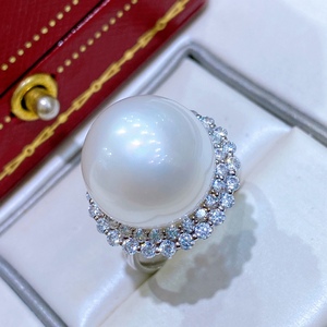 Anneau en argent sterling 925 de luxe léger, nouveau produit, argent naturel, lumière froide blanche, 12-13 mm, base sans défaut - Product Image 1