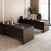 Bureaux de direction en forme de L de luxe, modulaires, pliables, durables, table de bureau, chaise, mobilier en bois, design moderne, montage facile