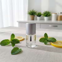 En stock – Flacon cylindrique en verre de 10 ml pour vernis à ongles, imprimé sérigraphié, avec pinceau, pour emballage cosmétique et diffuseur à bâtonnets