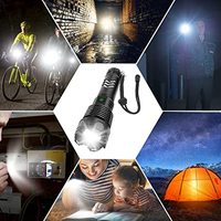 Lampes de poche LED rechargeables Xhp160, lampe de poche tactique en alliage d'aluminium, 3000 Lumens, Super lumineuse, étanche IP55, 5 modes, pour le camping