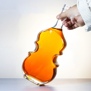 Bán Buôn Tùy Chỉnh 750Ml 500Ml Trong Suốt Rỗng Violin Glass Chai Rượu Vang Cho Rượu Vang Đỏ Vodka Brandy Whisky Đồ Uống Khác - Product Image 4