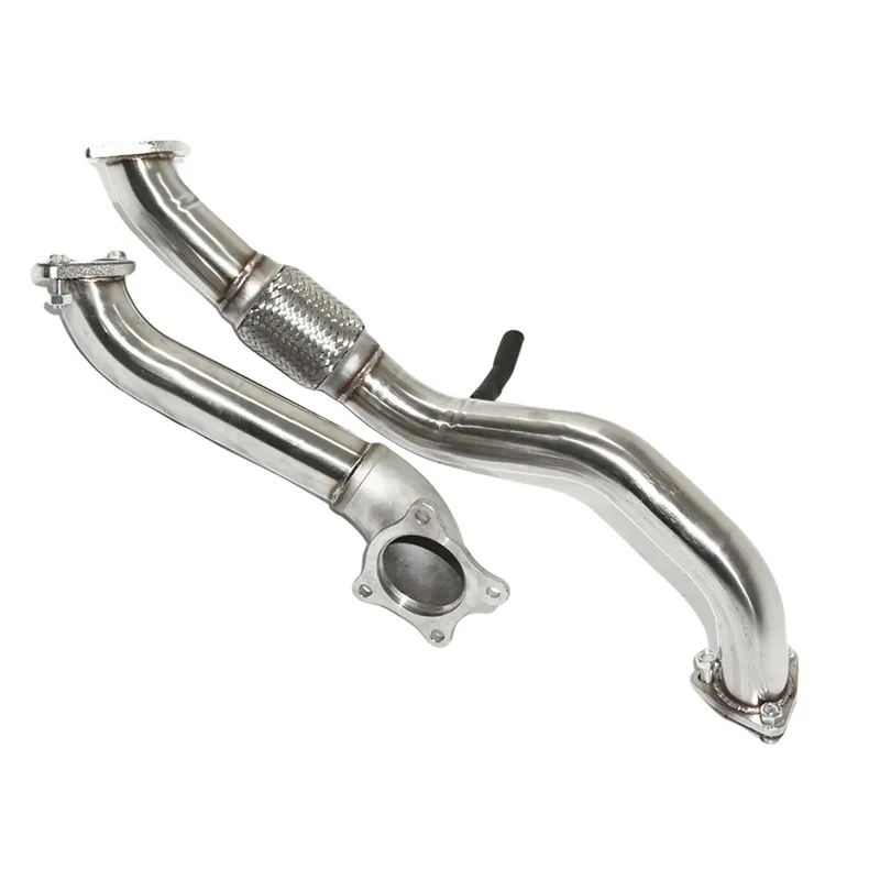 Thép Không Gỉ 2.5 "Downpipe Fit 16-18 Honda Civic 1.5 Turbo EX SI FC FK7 Thiết Kế Hai Mảnh