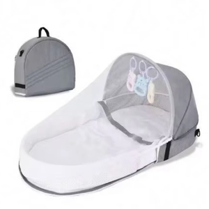 Free Sample Travel Diaper Bag Baby Bed Mommy Backpack Bag Mom Carry Crib Stroller Hanging Bags With <b>Toys</b> And Mosquito <b>Net</b> - Product Image 1