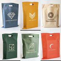 Sac de courses réutilisable écologique en non-tissé avec poignée découpée, personnalisable pour supermarché, promotionnel, ODM/OEM