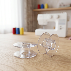 AA0055 <b>Sewing</b> machine plastic bobbin |Clear Plastic <b>Sewing</b> Bobbin <b>Case</b> Round Simple Design for <b>Sewing</b> Machine Accessory - Product Image 1