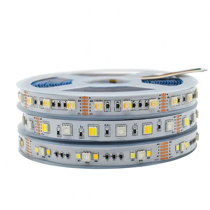 5050 RGBCW/ RGBCCT /RGB 5 in 1 RGB beyaz sıcak beyaz şeritli LED lambalar toptan ışık şeridi