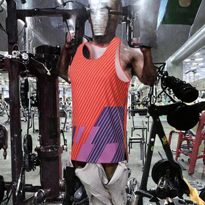 Custom Seamless <b>Men's</b> Running Singlet Quick Dry Breathable Sleeveless Tank Gym Workout <b>Vest</b> - Product Image 3