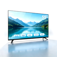 Televisor Inteligente Android QLED 4K sin Marco de 55 Pulgadas, Altavoces Integrados, Conexión WiFi, Suministro al por Mayor de Televisores OEM Personalizados para Hoteles