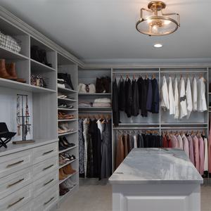 Système d'organisation de dressing moderne, multifonctionnel, gain de place, armoire à vêtements, design personnalisé, nouveau design, bois, verre, chambre à coucher, hôtel - Product Image 1