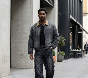 Veste en jean délavé rétro ample pour homme, personnalisée en usine, idéale pour un style décontracté urbain - Collection 2026 - Product Image 2