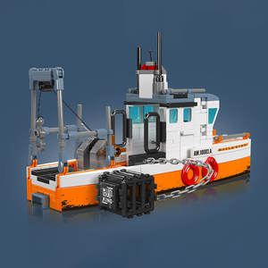 Moule King 10083 MOC Assemblage Modè<span class=keywords><strong>le</strong></span> Briques en plastique Enfants Unisex <span class=keywords><strong>Bateau</strong></span> de pêche éducatif Blocs de construction Ensemble Jouets - Product Image 4