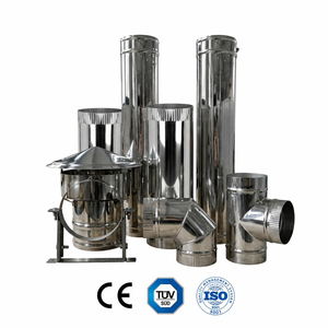 Kit de tuyau de <span class=keywords><strong>cheminée</strong></span> isolé à paroi simple en acier inoxydable sur mesure <span class=keywords><strong>150</strong></span> mm (6 po) 200 mm (8 po) pour poêle à granulés de bois - Product Image 1