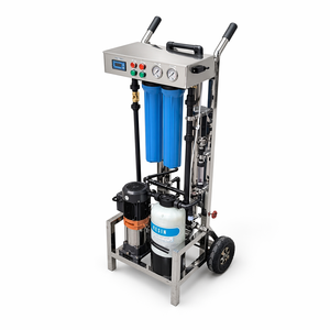 Système mobile <span class=keywords><strong>d</strong></span>'osmose inverse sur mesure 250-1000 LPH, station de traitement <span class=keywords><strong>d</strong></span>'<span class=keywords><strong>eau</strong></span> portable, pompe sur chariot industriel, garantie 1 an - Product Image 1