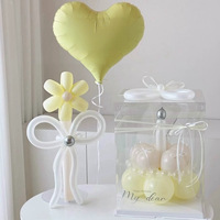 Ballon en aluminium mat en forme de cœur de 20 pouces, pour décoration de mariage, anniversaire, fête, rose, blanc, jaune, lot en gros