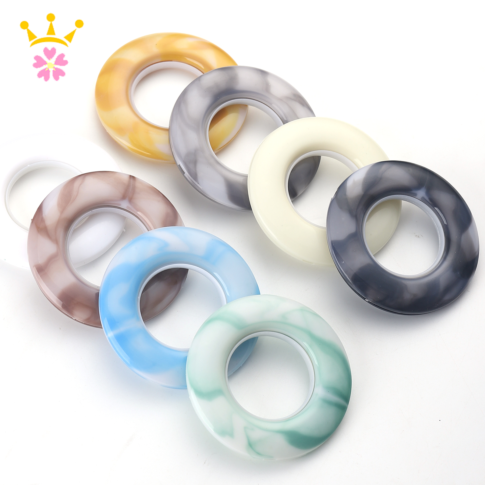 80 Mm Oogje Gordijnen, Gordijngaten, Romeinse Staafffittingen Nieuwe Oogjes Plastic Doek Riem Accessoires Ring Gordijnen Gordijn Tape