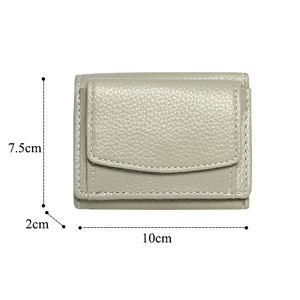 2024 PU cuir Mini porte-monnaie dames motif multicolore Mini argent poche sac à main pour femme femme court <span class=keywords><strong>portefeuille</strong></span> filles - Product Image 2