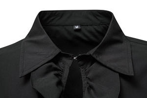 Chemise de <span class=keywords><strong>pirate</strong></span> blanche à volants pour homme, style vintage Renaissance victorien steampunk, costume de vampire, <span class=keywords><strong>chemisier</strong></span> pour fête d'Halloween, cosplay - Product Image 6