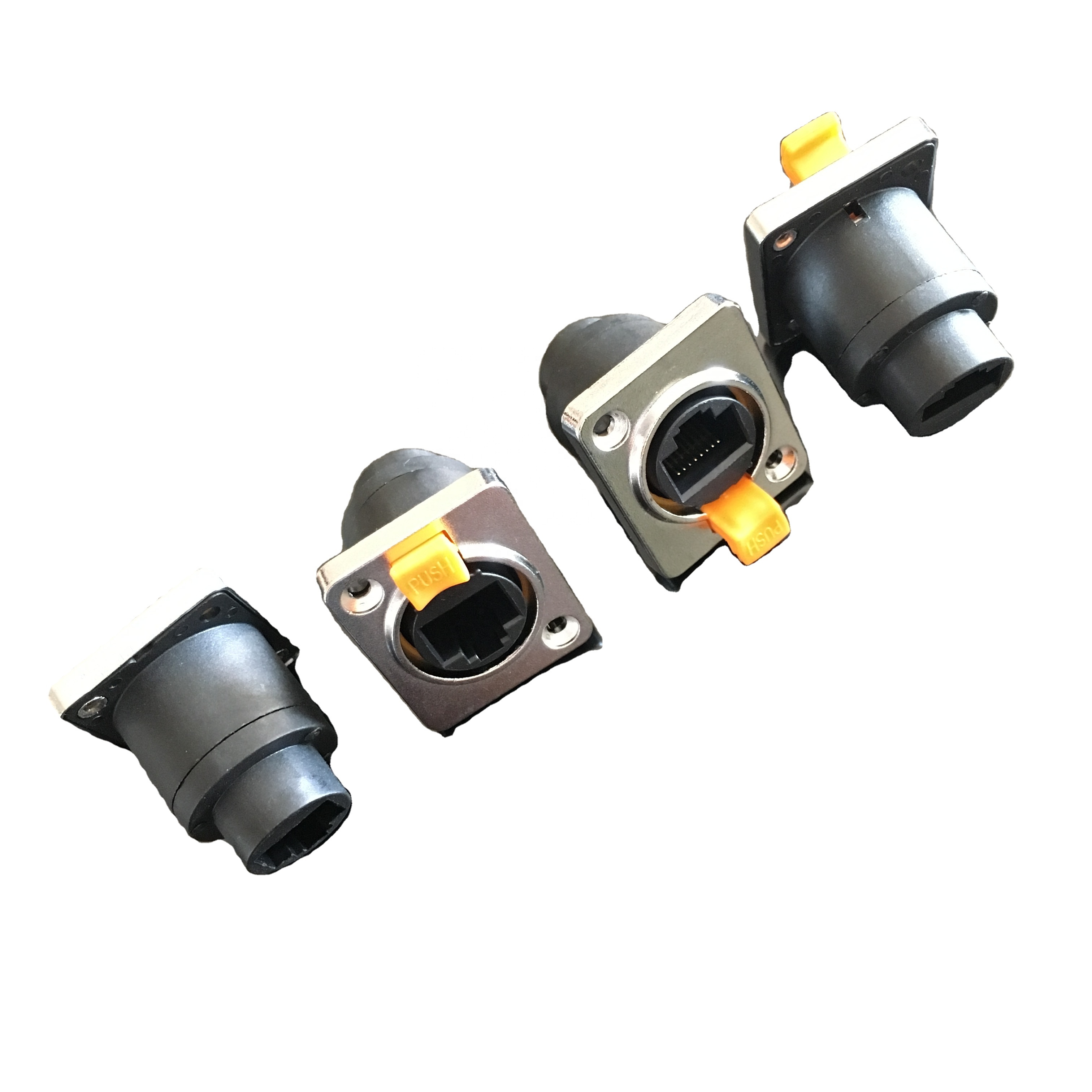 Открытый экранированный водонепроницаемый разъем Pinnuo RJ45, Панельное крепление, гнездо RJ45, настенный разъем, гнездо