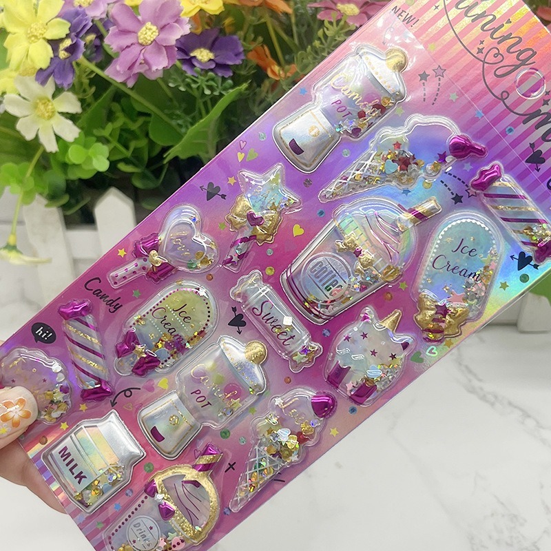 Shiny Cartoon Stereo Laser Shake Decorative