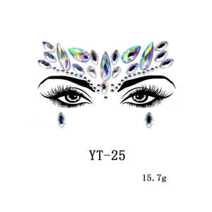 สติกเกอร์อัญมณีสำหรับใบหน้าแบบมีกาวในตัวสำหรับแต่งหน้าติดบนใบหน้าด้วยเม็ดเพชรสีแบบแฟนซี - Product Image 2
